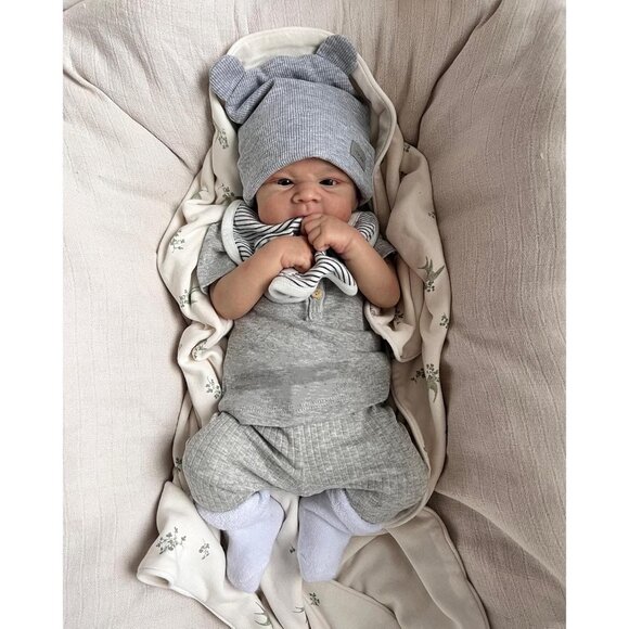 🆕17inch Full Vinyl Body Reborn Baby Dolls Eyes Open Boy Doll Elijah Reborn Doll - Picture 6 of 8